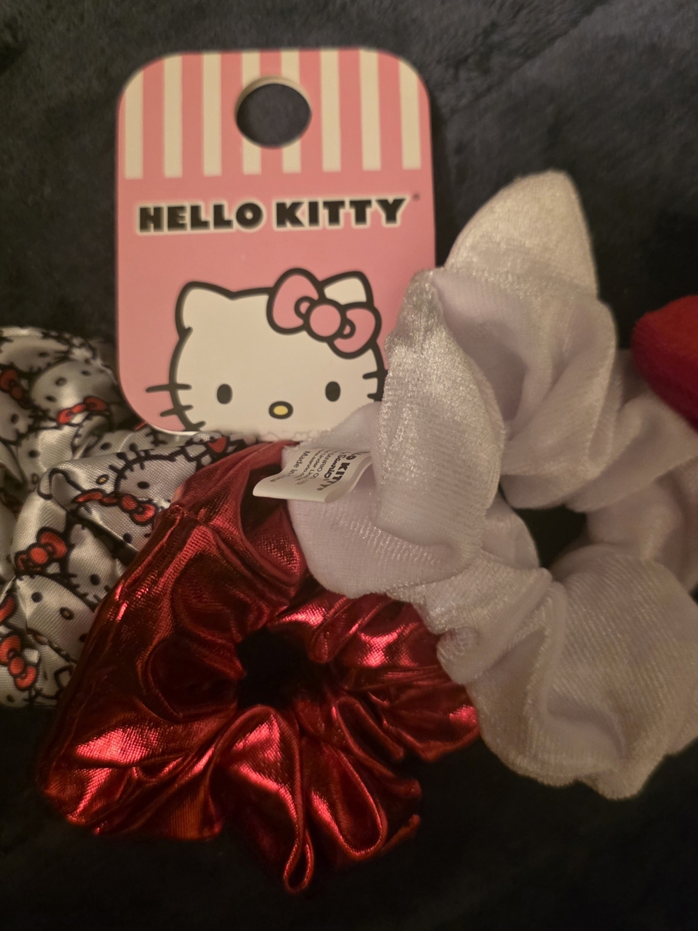 Hello Kitty Scrunchie Set - Red, White, Black